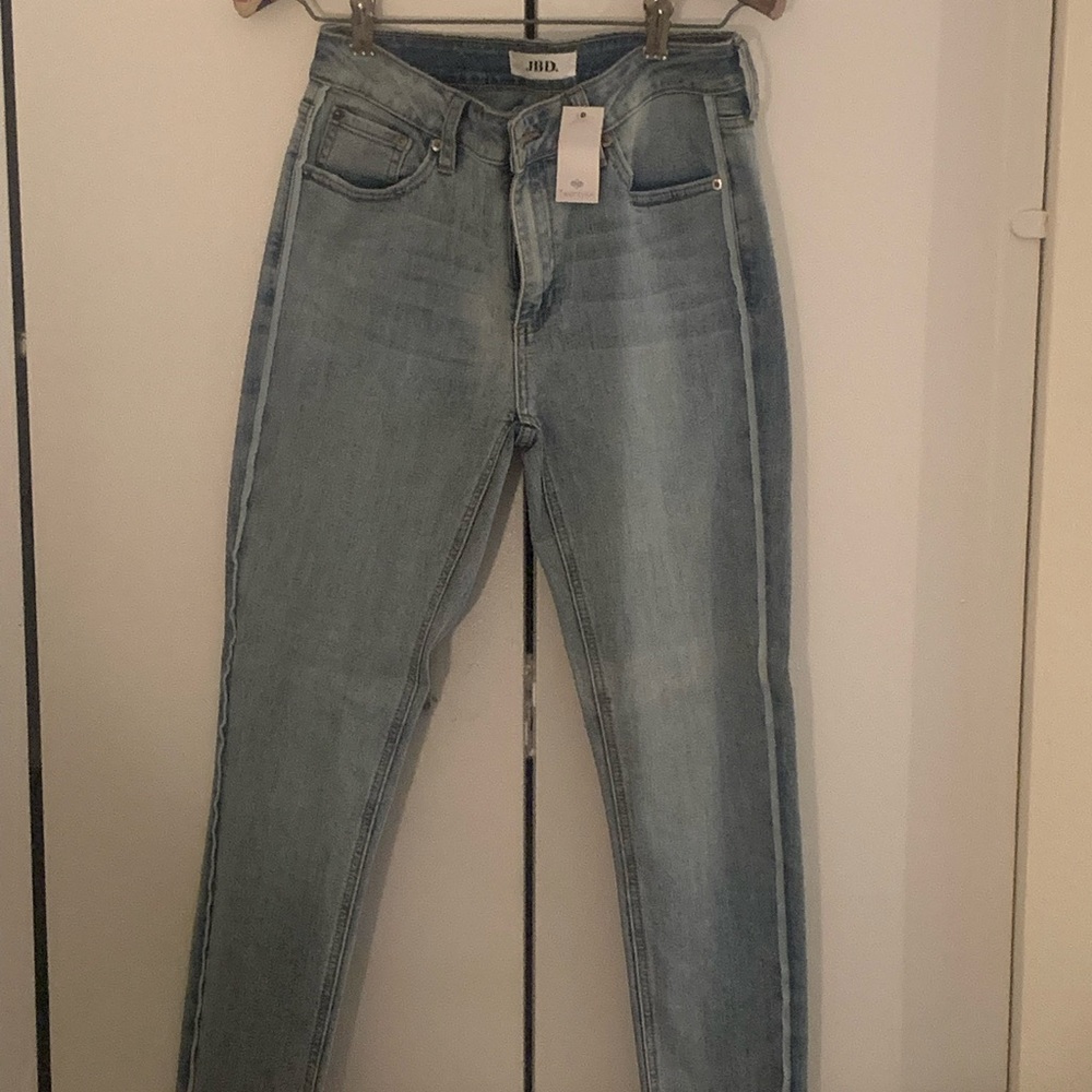 Never worn jeans! Tags on! Skinny Contrast side stripe.